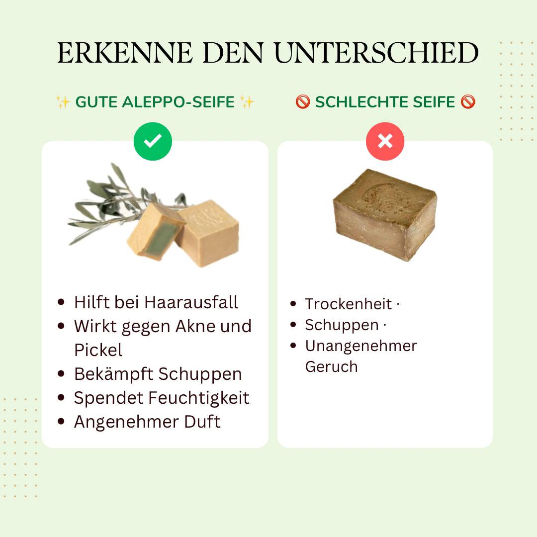 Aleppo Olivenölseife ca. 190g – Unverpackte, Naturseife, empfindliche Haut, Haarseife.