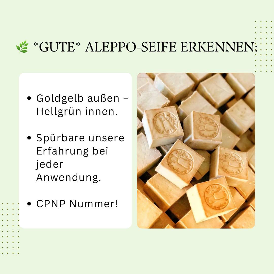 Aleppo Olivenölseife ca. 190g – Unverpackte, Naturseife, empfindliche Haut, Haarseife.