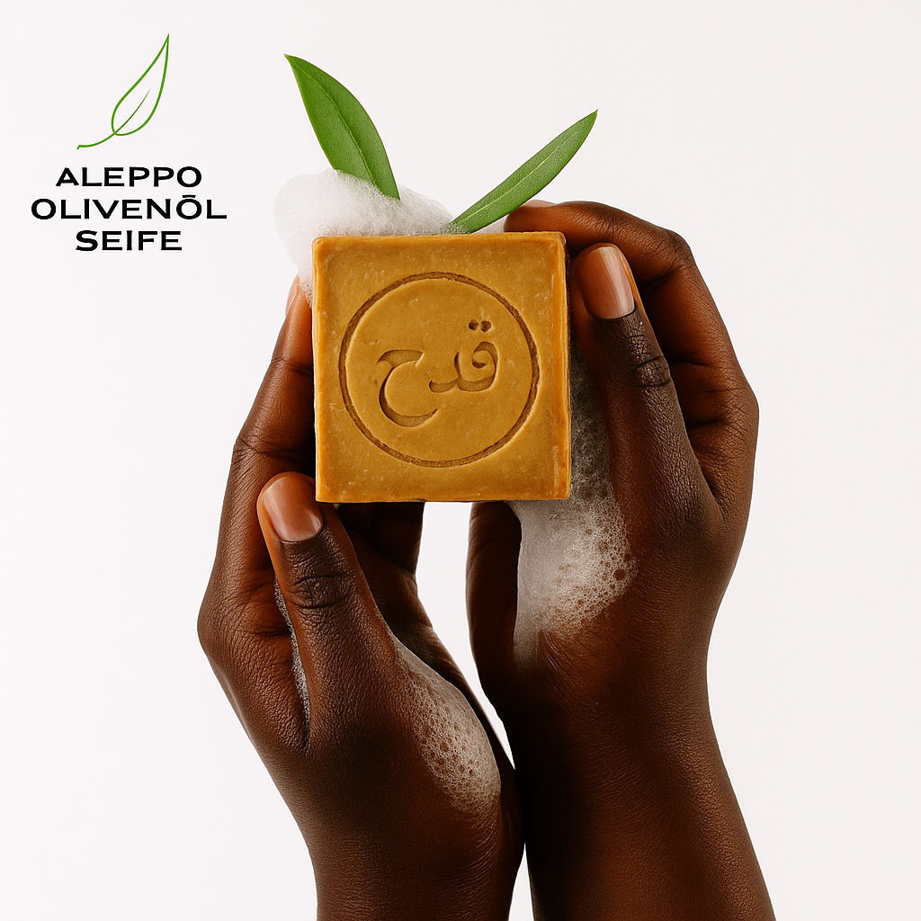 Aleppo Olivenölseife ca. 190g – Verpackt, Naturseife, empfindliche Haut, Haarseife.