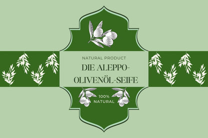 Aleppo Olivenölseife 100g – Verpackte OHNE Lorbeeröl, Natürliche Pflege für Haut, Gesicht und Haar.